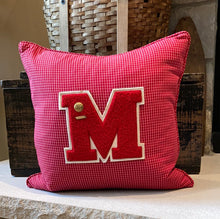 Load image into Gallery viewer, "M" Varsity Letter Pillow
