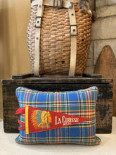 Load image into Gallery viewer, "La Crosse, WISC" Vintage Pennant Pillow
