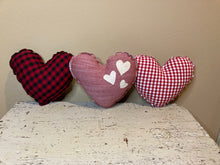 Load image into Gallery viewer, Red &amp; White Gingham heart
