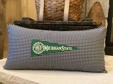 Load image into Gallery viewer, Michigan State Vintage Pennant Pillow
