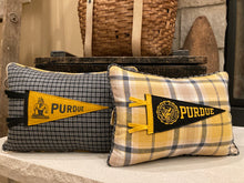 Load image into Gallery viewer, Yellow Purdue Vintage Pennant Pillow
