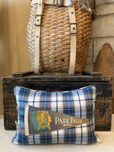 Load image into Gallery viewer, "Park Falls WISC" Vintage Pennant Pillow
