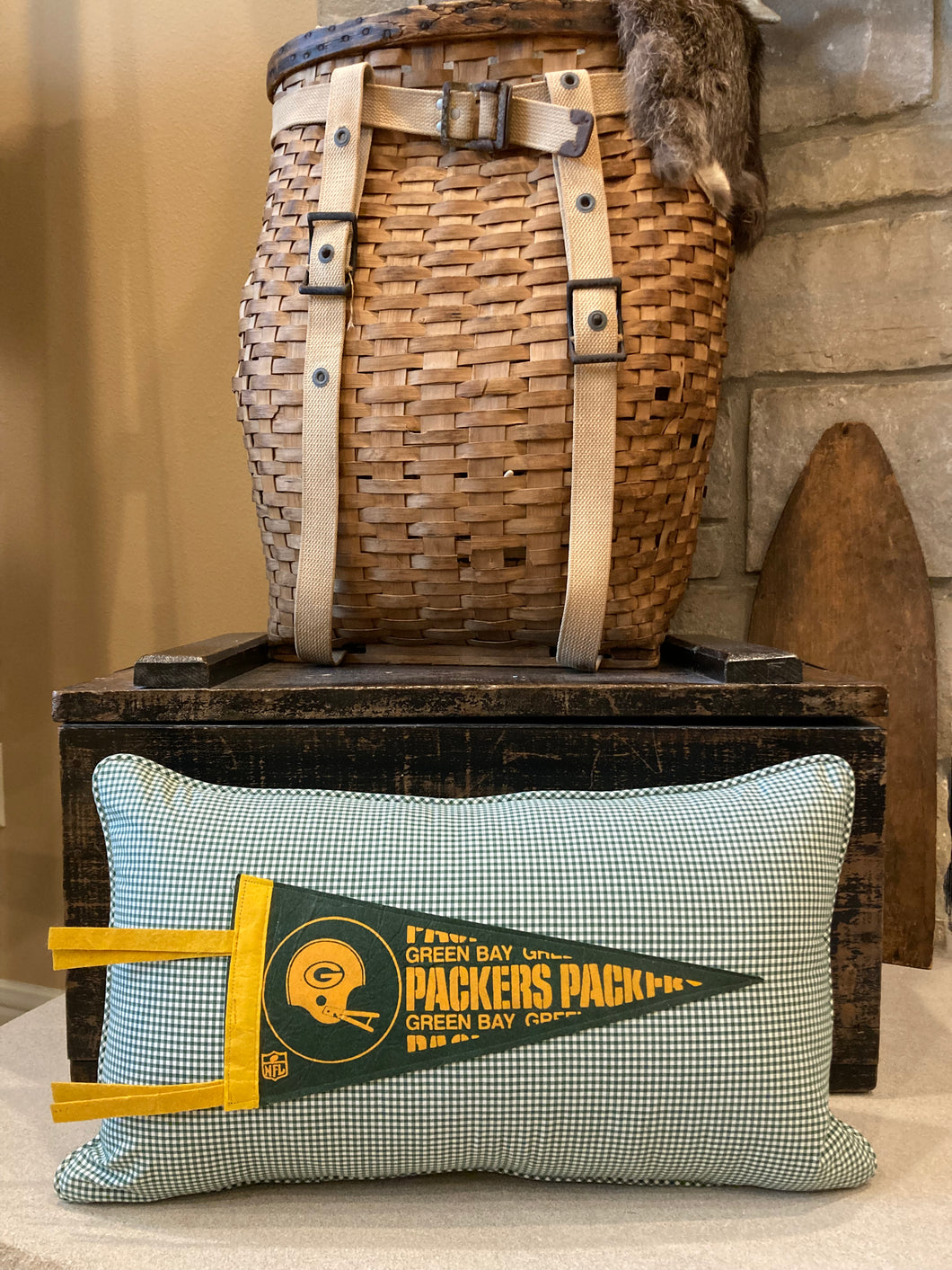 Green Bay Packers Vintage Pennant Pillow