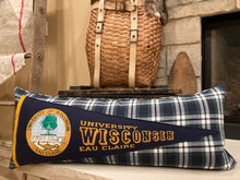 Load image into Gallery viewer, UW Eau Claire Vintage Pennant Pillow
