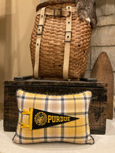 Load image into Gallery viewer, Yellow Purdue Vintage Pennant Pillow
