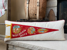 Load image into Gallery viewer, Wisconsin Dells Vintage Pennant Pillow
