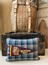Load image into Gallery viewer, "Wisconsin Dells" Vintage Pennant Pillow
