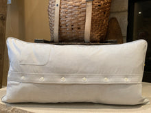 Load image into Gallery viewer, Starved Rock IL Pennant Pillow - thrifted shirt, new down insert, custom piping 15x30
