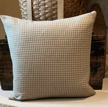 Load image into Gallery viewer, "Vintage Deer Fabric" Pillow - houndstooth fabric back, new down insert, zipper, 18x18
