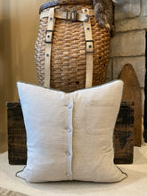 Load image into Gallery viewer, Milwaukee Bucks Logo Pillow Thrifted shirt, new down insert, custom piping, 18x18
