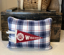 Load image into Gallery viewer, "Wisconsin" Pennant Pillow
