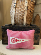 Load image into Gallery viewer, University of Indiana Vintage Pennant Pillow
