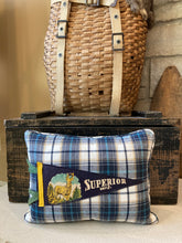 Load image into Gallery viewer, "Superior WIS" Vintage Pennant Pillow
