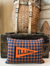Load image into Gallery viewer, UofI Vintage Pennant Pillow

