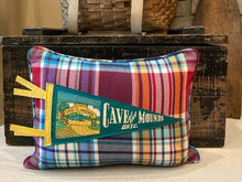 Load image into Gallery viewer, Cave of the Mounds Pennant Pillow
