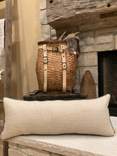 Load image into Gallery viewer, St. Norbert Pennant Pillow - Custom piping, zipper closure, new Williams Sonoma down alternative insert, 14x36
