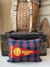Load image into Gallery viewer, "Wisconsin Dells" Vintage Pennant Pillow
