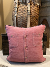 Load image into Gallery viewer, "W" Letter Pillow (red w Plaid piping)
