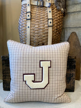 Load image into Gallery viewer, "J" Varsity Letter Pillow
