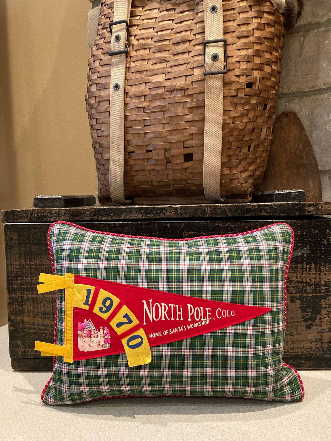 1970 North Pole Pennant Pillow
