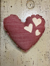 Load image into Gallery viewer, Red Heart with small grainsack hearts
