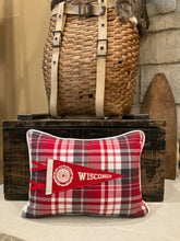 Load image into Gallery viewer, UW Madison Vintage Pennant Pillow
