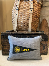 Load image into Gallery viewer, University of Iowa Black Pennant Pillow
