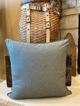 Load image into Gallery viewer, St. Norbert with Crest Pillow - Custom piping, zipper closure, new Crate&amp; Barrel down insert, 20x20
