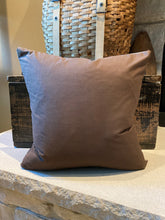 Load image into Gallery viewer, "W" Pillow (cream/cream) - thrifted skirt, new down insert, vintage letter, zipper, 18x18
