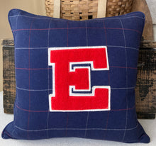 Load image into Gallery viewer, &quot;E&quot; Varsity Letter Pillow
