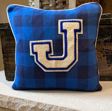 Load image into Gallery viewer, "J" Varsity Letter Pillow
