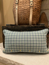 Load image into Gallery viewer, &quot;URUS&quot; Pennant Pillow - thrifted shirt, new poly insert, custom piping, 12x20 (Customers own pennant)
