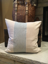Load image into Gallery viewer, "Old Gold Brand Seeds" Grainsack Pillow - patched back, new down insert, zipper, 20x20
