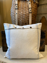 Load image into Gallery viewer, Fulton Grain sack with quilt square piece on front, button back closure, 18x18 down insert
