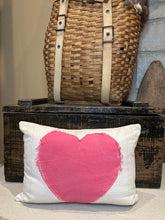 Load image into Gallery viewer, &quot;Heart&quot; Grainsack Rectangle Pillow

